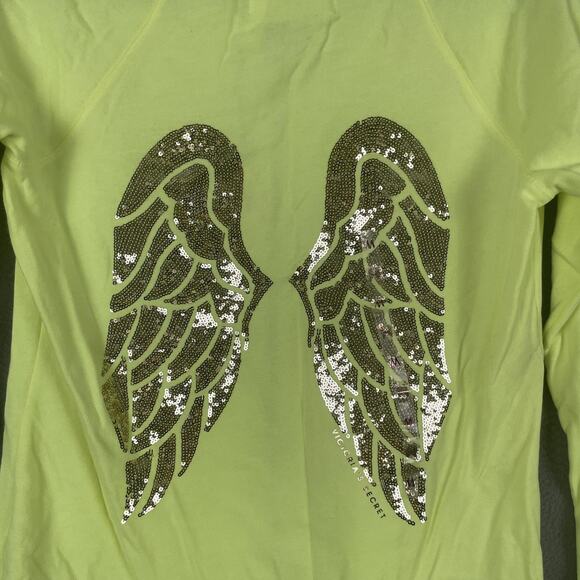 Victoria's Secret Hoodie Womens Medium Sequin Angel Wing Full Zip Jacket - Picture 6 of 16